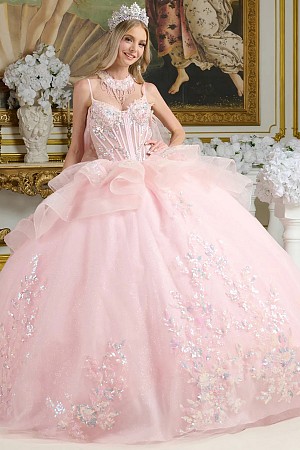 Sleeveless Neckband Cape Ruffl ...